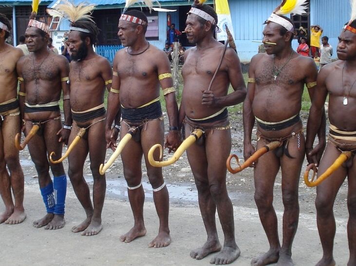 Papua dengan anggota yang diperbesar